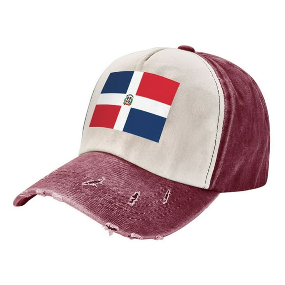 Men Women Dominican Republic Flag Distressed Twill Cotton Baseball Cap Vintage Adjustable Dad Hat
