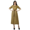 thumbnail image 4 of Moomaya Scoop Neck Midi Dress Pleated Dress For Women Flare Swing A-Line Dresses, 4 of 6