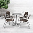 thumbnail image 2 of Bowery Hill Ensemble Bistro Rond de Patio 5 Pcs en Aluminium et Brun, 2 of 4
