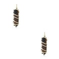 thumbnail image 2 of yingyy Wire Wrapped Charm Hanging Pendant Colorful Exquisite Crystal Crafting Necklace Keychains Earrings Accessories Brown 2Set, 2 of 6