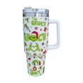 thumbnail image 1 of Grinch Tambores de pajitas de acero inoxidable Stan-ley iceflow, Termos de vacío para uso doméstico, de oficina o de automóviles, tazas de vuelco a prueba de fugas de pajitas reutilizables, 1 of 8