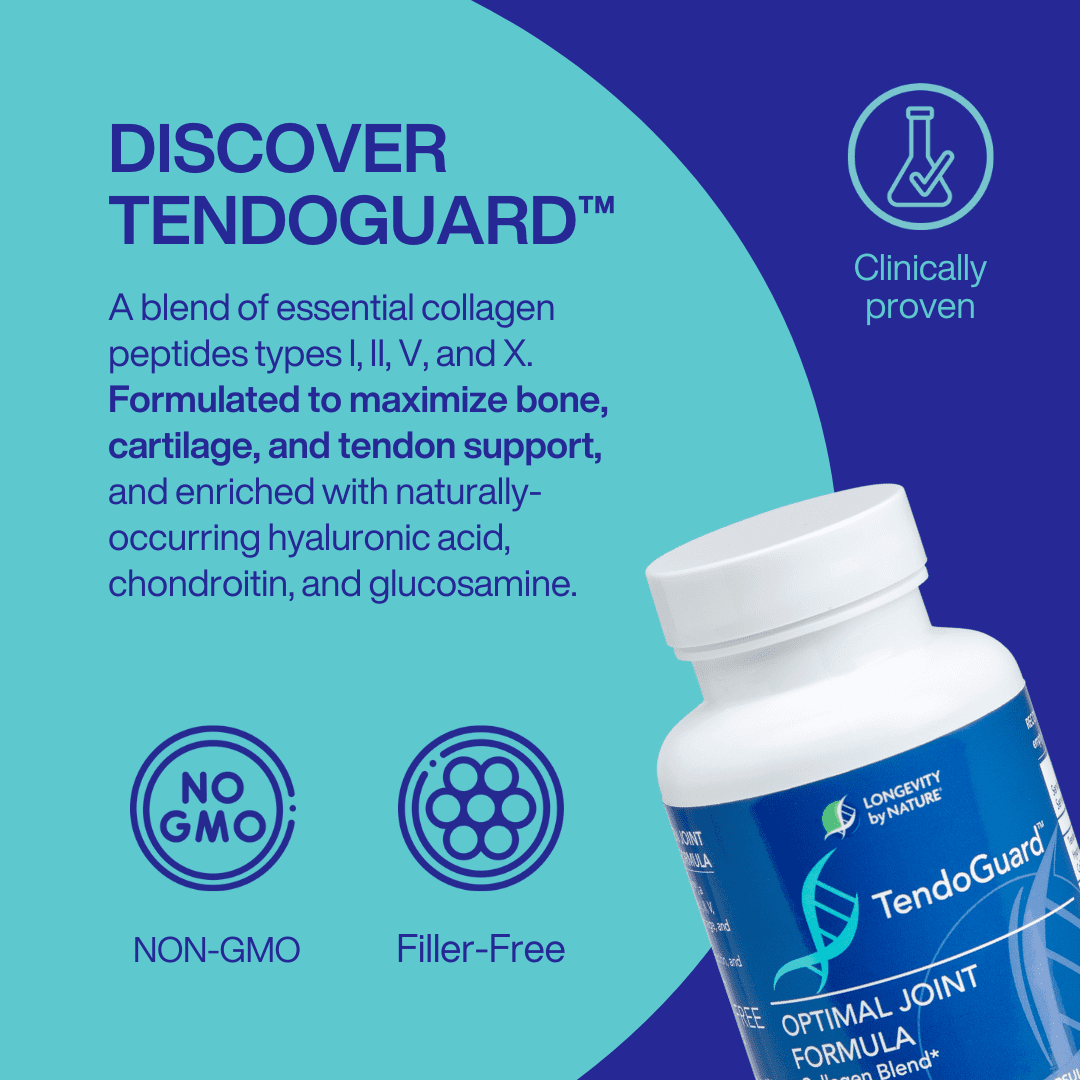 Longevity by Nature TendoGuard Joint Support Collagen Peptide Capsules, 60 Count