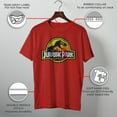 thumbnail image 3 of Men's Jurassic Park Logo Outlined  Graphic Tee Red 3X Large, 3 of 10