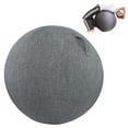 thumbnail image 1 of Yoga Ball Cover 65cm Cotton And Linen Fabric, Non Slip Durable, Portable With Handles, Ideal For Pilates, Yoga, Back Abdominal Muscles, Pregnancy Exercises, 1 of 8