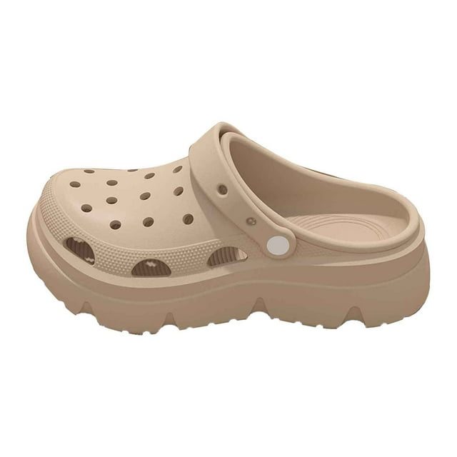 MIASHUI Sabots de Jardin pour Femmes Pantoufles Intérieur Extérieur Été Plage Chaussures d'Eau, Kaki, 9