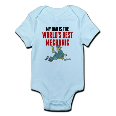 CafePress - My Dad Is The Worlds Best Mechanic Body Suit - Baby Light (Best Muscular Body In The World)