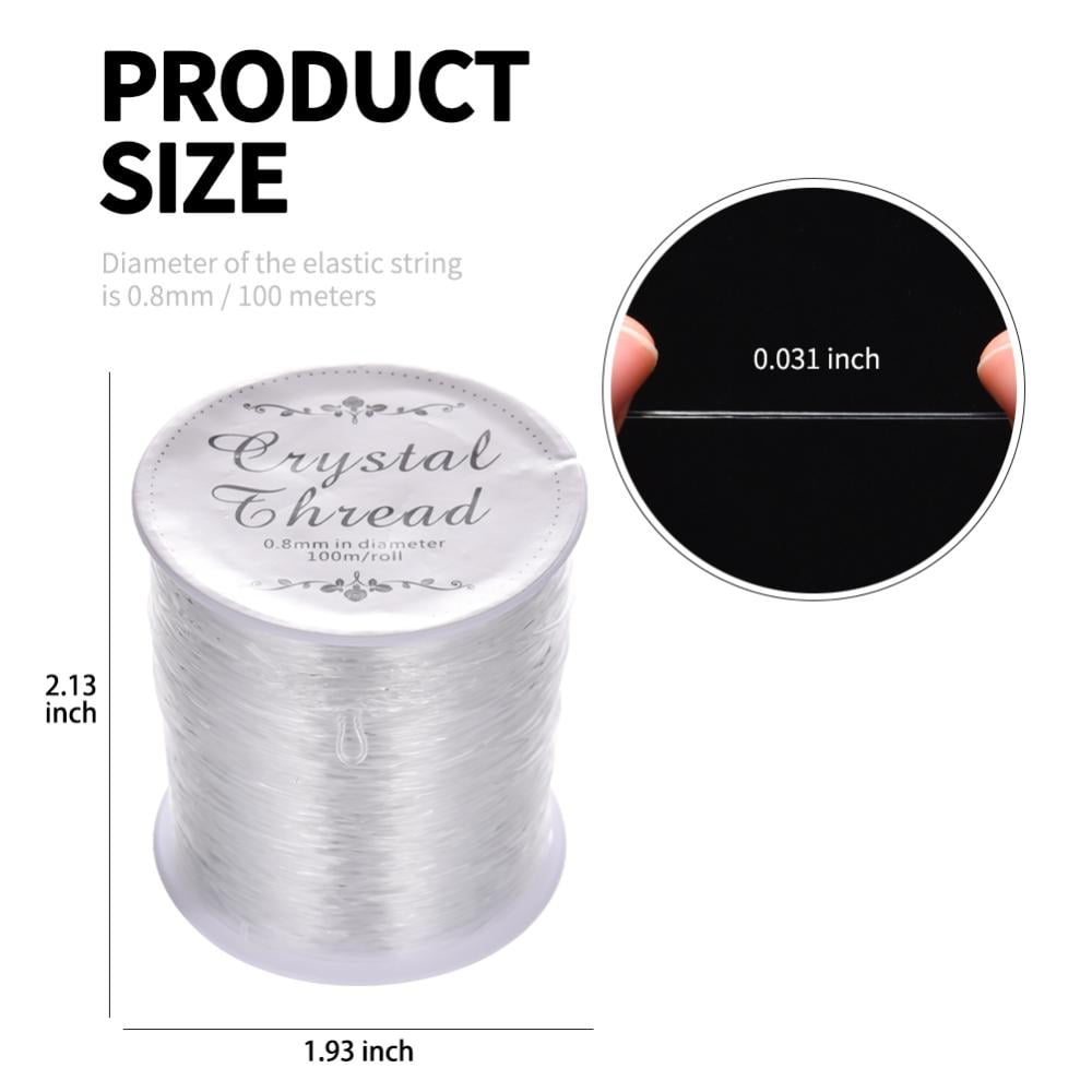 Elastic Thread Stretch Bracelet String Round Clear 0.8mm about 109.36 yards(100m)/roll