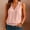 *Pink, variant on ClodeEU Women's Lapel Collar V Neck Sleeveless Button Down Blouse,Casual Loose Shirt With Stretch Hem Black,Women's Plus XXL