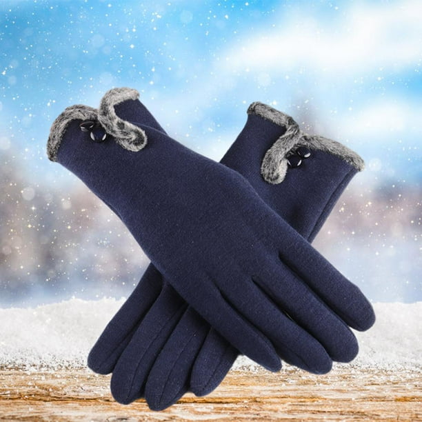 Navy fleece gloves womens deals
