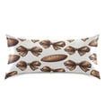 thumbnail image 2 of Satin Pillowcase Home Luxury Envelope Pillowcases Soft And Smooth Vintage Brown Football Bows, 2 of 6