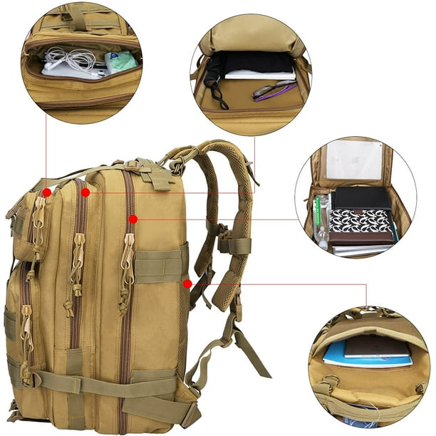 EAYY Tactical Shoulder Backpack Military Survival Pack Army Molle