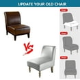 thumbnail image 6 of LKJYER Chair Covers Without Arms Waterproof, Slipper Chair Covers Armless, Armless Chair Slipcover Leather, for Living Room, Dining Room, Hotel, 6 of 7