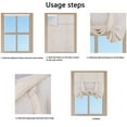 thumbnail image 2 of 1 Panel Front Door Curtain Window Drapes Blackout Door Panel for Sidelights Privacy Protect Window French Door Panel Curtain,  26*67.7" White, 2 of 6