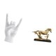 thumbnail image 5 of Estatua del gesto de la roca,Figuras de estatuas de dedos con gestos de música rock,Figura de caballo,Figura coleccionable de caballo en miniatura,Adorno de caballo de resina,estatua de, 5 of 8