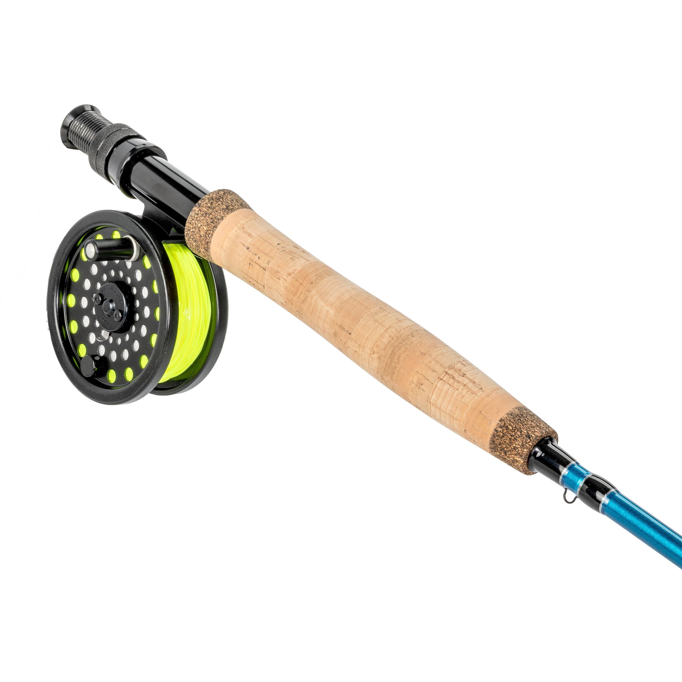 Martin Blue Chip 56R Dry Fly Special Fly Reel and Fishing Rod Combo Kit, 8-Foot 6-Inch 4-Piece Rod, 3-Weight, Aluminum Reel, Weight-Forward Line, Fly Assortment, Semi-Rigid Carrying Case, Blue/Black