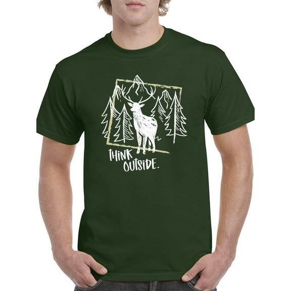 Think Outside T-Shirt Men -Smartprints Designs, Male XX-Large