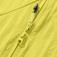 thumbnail image 5 of Mens Lightweight Hooded Waterproof Rain Jacket Breathable Sunproof Raincoat Shell for Outdoor Mountain Hiking Big and Tall Size S-5XL Yellow, 5 of 9
