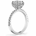 thumbnail image 4 of 2.00 Cts Certified Round Shape Moissanite Solitaire Engagement Ring, 18K White Gold Plated Ring /925 Sterling Silver Ring, 4 of 5