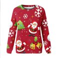 thumbnail image 4 of Chandail à Capuchon de Noël pour Femmes Chandail à Capuchon Décontracté à Manches Longues et Col Rond pour Femmes Chandails en Molleton Crewneck Chandail en Molleton Femmes en Liquidation, 4 of 4
