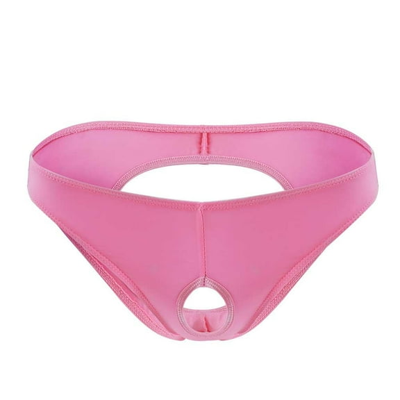 Ohufall Mens Underwear Sexy Mini Men's Thong Personality Hoop Fashion Low Waist T Pants Swimsuit Underwear Clearance