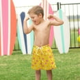 thumbnail image 4 of FORMRS Boys Swim Trunks Quick Dry Mesh Liner Boardshorts Sizes XS-XL, Pink White Stars, 4 of 7