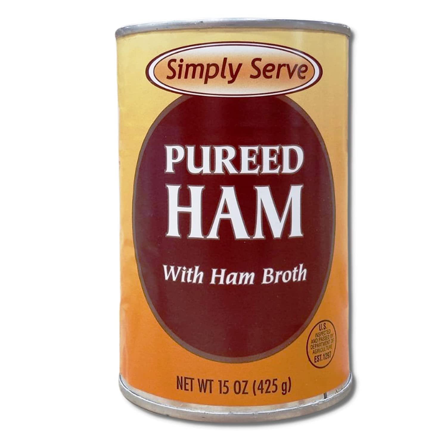 Simply Serve Pureed Ham Value Pack 15 Ounce Can Pack of 6