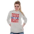 thumbnail image 3 of Texas Southwestern Pride TX Heart Long Sleeve TShirt Men Women Brisco Brands S, 3 of 6