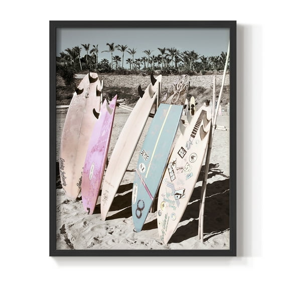 Wave Ready Framed Print in Black Solid Wood 8 x 10 Framed Print