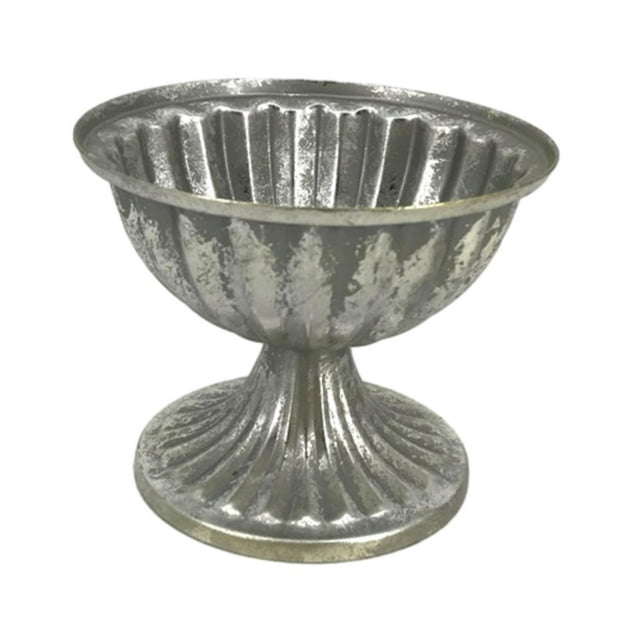 Jarrón de urna decorativo, maceta, maceta pequeña para interior, restaurante, boda plata antigua grande
