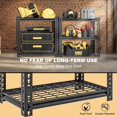 thumbnail image 3 of MOPHOTO 32" L x 16" W x 63" H Adjustable 4 Tier Garage Shelving Heavy Duty Support 4800lbs, Metal Shelves for Storage, Industrial Utility Racks, Garage Storage Shelves Heavy Duty Shelving, 3 Pack, 3 of 11