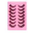 thumbnail image 1 of xiaxaixu 7 Pairs Dramatic Fake Eyelashes Fluffy Long Strip Lashes Thick Curly False Eyelashes Wispy Full Volume Big Eye Lashes, 1 of 4