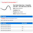 thumbnail image 2 of Rear Center Brake Hose - Compatible with 2007 - 2010 GMC Sierra 2500 HD 2008 2009, 2 of 2