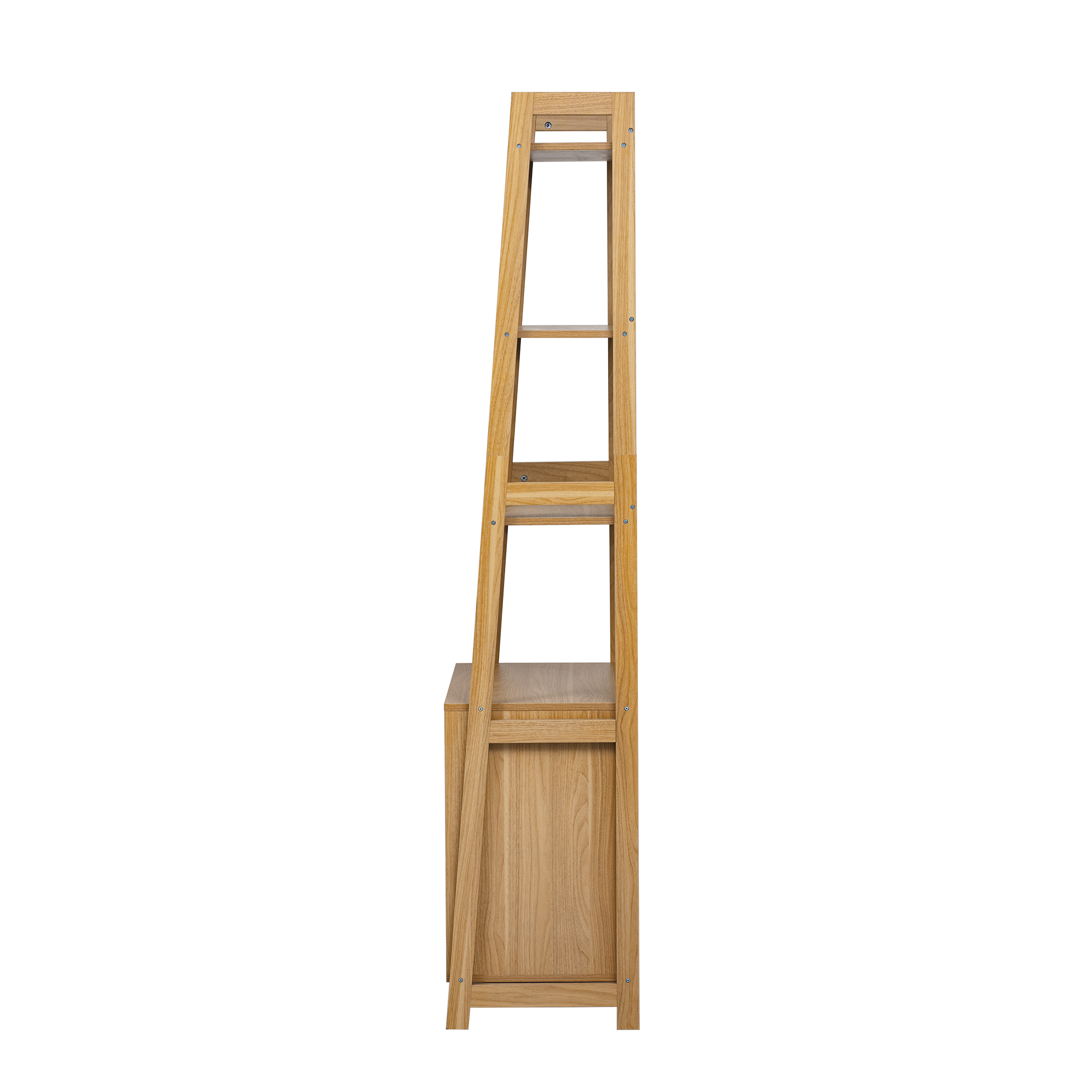 Jopath Modern 2 IN 1 Dog Furniture Dog Crate Ladder Bookshelf, Tall Wood Display Shelf with Storage, Dog Kennel Bookcase for Small-sized Dogs up to 50lbs, 32.5"L