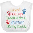 thumbnail image 3 of Inktastic Drummer Like Daddy Boys or Girls Baby Bib, 3 of 4