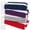 Navy, Plum, Gray, Red, variant on Utopia Towels Pack of 4 Cabana Beach Towels, Oversized 30 x 60 Inches Cotton Beach Towel Set, Smooth Ring Spun Texture for Pool and Swim Days, Modern Striped Design Bath Towels, Grey