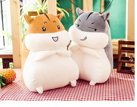Plush Hamster Stuffed Animal Pillow Soft Cute Plush Toy Gift Decor Cozy Cushion