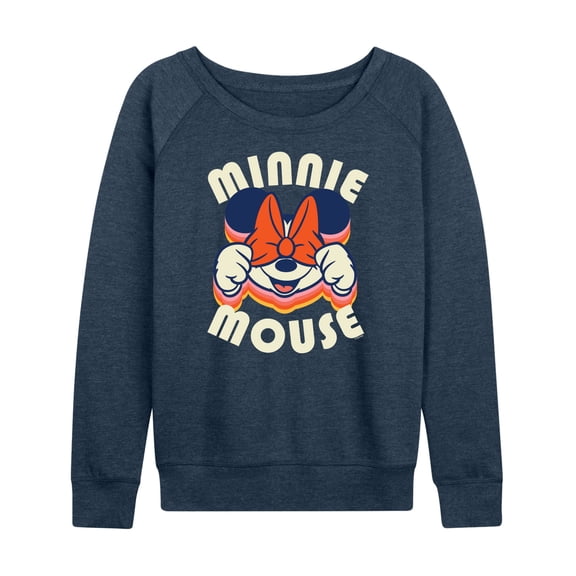 Mickey & Friends - Minnie Mouse Repeat - Women's Lightweight French Terry Long Sleeve Shirt