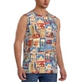 thumbnail image 2 of Kdxio Set Of Travel Vintage for Men's Muscle T-shirt,Sleeveless for Workout Running Athletic Gym Lounge Casual, 2 of 5