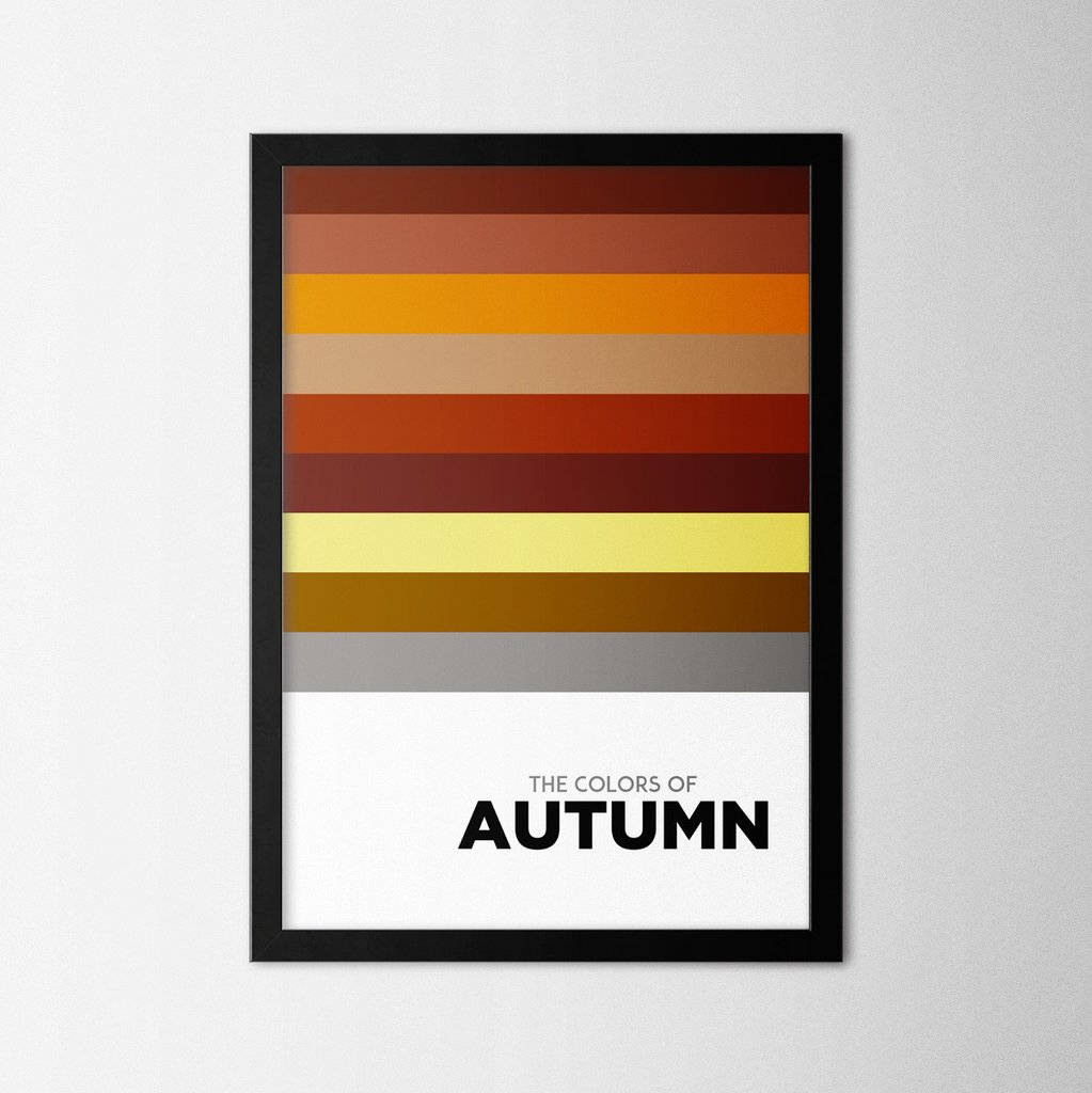 LaModaHome Colors Of Seasons Autumn Poster Print, Framed or Unframed