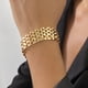 thumbnail image 2 of Pulsera de 16 cm (6,2 pulgadas) estilo vintage, sencilla, minimalista, para oficina, con cadena de eslabones para mujer. Oro, 2 of 6