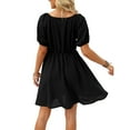 thumbnail image 6 of Summer Dresses for Women Casual Short Sleeve Crew Neck Midi Flowy Boho Dress Beach Sundress, 6 of 6