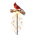 thumbnail image 2 of Cardinal Solar Garden Stake Light with Waterfall LED, Red Bird Memorial Sympathy Decor, Snowflake Winter Outdoor Yard Light for Christmas Pathway, 2 of 8