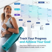 iHoimeo Solar Powered Scale for Body Weight,Body Fat Scale,Bathroom Scales for Weight Accurate Weighing Machine Health Analyzer with App 400lbs