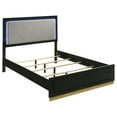 thumbnail image 3 of Caraway 5-piece Queen Bedroom Set with LED Headboard Black and Grey, 3 of 6