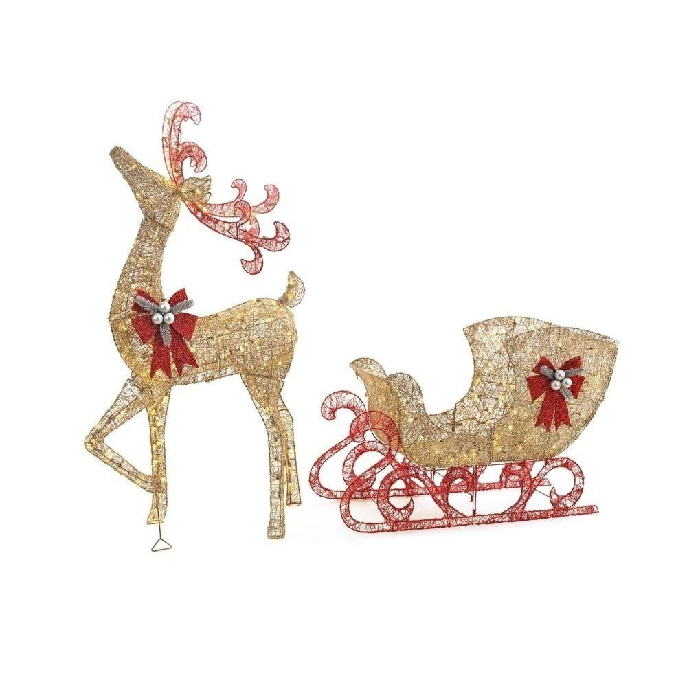Home Accents Reindeer Home Accents Holiday 3 Ft Led Lighted Gold Deer