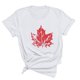 thumbnail image 3 of Camisetas de Manga Corta para Mujeres Canadá Día Hoja de Arce Impresión Básica de Verano Tee, Cuello Redondo Camiseta Casual, 3 of 3