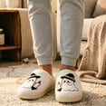 thumbnail image 2 of Cute Ghost Slippers For Women Halloween House Shoes Soft Fuzzy Indoor Sliders Warm Winter Holiday Bedroom Footwear Gift, 2 of 8