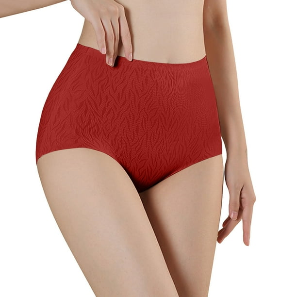 Ropa interior sin costuras de cintura alta para realzar los glúteos para mujer - Mezcla de algodón, tanga sexy con control de abdomen