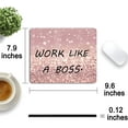 thumbnail image 4 of Pink Rose Gold Mouse Pad Glitter Gaming Mousepad Non Slip Rubber Square Small Mouse Pads for Wireless Mouse Laptop Computer Mouse Mat for Women Girly Office Desk Decor Accessories, 4 of 6