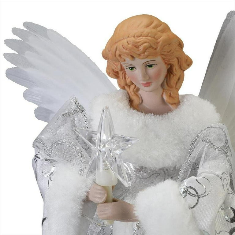 12 Fiber Optic Animated Tree Topper White Angel